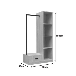 pak-072-000156-2 ΕΠΙΠΛΟ ΕΙΣΟΔΟΥ ERDECO PAKOWORLD MDF ΣΕ ΦΥΣΙΚΗ ΑΠΟΧΡΩΣΗ 80X40X150ΕΚ