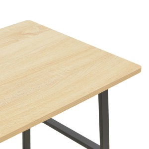 pak-072-000157-3 ΓΡΑΦΕΙΟ ΕΡΓΑΣΙΑΣ FERJE PAKOWORLD ΜΕ ΡΑΦΙΑ MDF ΣΕ ΦΥΣΙΚΗ ΜΕ ΜΑΥΡΗ ΑΠΟΧΡΩΣΗ 100X48X75ΕΚ
