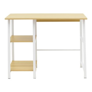 pak-072-000158-1 ΓΡΑΦΕΙΟ ΕΡΓΑΣΙΑΣ FERJE PAKOWORLD ΜΕ ΡΑΦΙΑ MDF ΣΕ ΑΝΟΙΧΤΟ ΚΑΡΥΔΙ ΜΕ ΛΕΥΚΗ ΑΠΟΧΡΩΣΗ 100X48X75ΕΚ