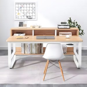 pak-072-000165 ΓΡΑΦΕΙΟ ΕΡΓΑΣΙΑΣ EVREPY PAKOWORLD MDF ΣΕ OAK ΑΠΟΧΡΩΣΗ ΜΕ ΛΕΥΚΟ ΜΕΤΑΛΛΟ 100X60X73ΕΚ