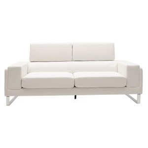 pak-074-000008-1 ΚΑΝΑΠΕΣ SHEA PAKOWORLD 3ΘΕΣΙΟΣ PU IVORY-INOX 198X80X87ΕΚ