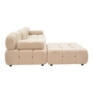 pak-074-000022-2 KΑΝΑΠΕΣ ΤΡΙΘΕΣΙΟΣ ΜΕ ΣΚΑΜΠΟ HYPNOTIC PAKOWORLD ΜΠΟΥΚΛΕ ΜΠΕΖ ΜΕ ΜΑΞΙΛΑΡΙΑ 196X98X74ΕΚ