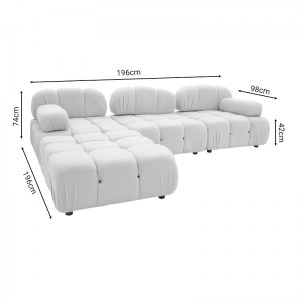 pak-074-000022-6 KΑΝΑΠΕΣ ΤΡΙΘΕΣΙΟΣ ΜΕ ΣΚΑΜΠΟ HYPNOTIC PAKOWORLD ΜΠΟΥΚΛΕ ΜΠΕΖ ΜΕ ΜΑΞΙΛΑΡΙΑ 196X98X74ΕΚ
