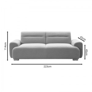 pak-074-000034-2 KΑΝΑΠΕΣ ΤΡΙΘΕΣΙΟΣ HARMONIOUS PAKOWORLD ΜΠΟΥΚΛΕ ΜΠΕΖ 223X42X114ΕΚ