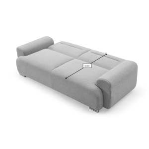 pak-074-000034-3 KΑΝΑΠΕΣ ΤΡΙΘΕΣΙΟΣ HARMONIOUS PAKOWORLD ΜΠΟΥΚΛΕ ΜΠΕΖ 223.5X92X81ΕΚ