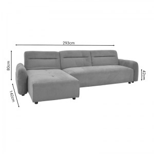 pak-074-000036-7 ΓΩΝΙΑΚΟΣ ΚΑΝΑΠΕΣ INSPIRED PAKOWORLD ΑΝΑΣΤΡΕΨΙΜΟΣ ΥΦΑΣΜΑ ΜΕΝΤΑ 293X80X142ΕΚ