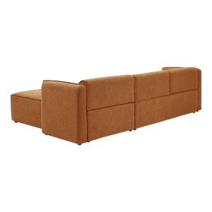 pak-074-000052-3 KΑΝΑΠΕΣ ΑΝΑΣΤΡΕΨΙΜΟΣ ΓΩΝΙΑΚΟΣ SOOFA PAKOWORLD ΥΦΑΣΜΑ ΣΕ ΠΟΡΤΟΚΑΛΙ ΑΠΟΧΡΩΣΗ 270X163X74ΕΚ