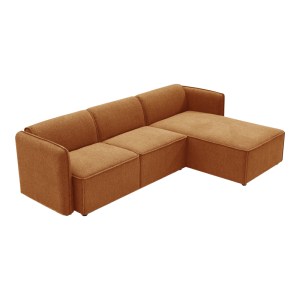 pak-074-000052-4 KΑΝΑΠΕΣ ΑΝΑΣΤΡΕΨΙΜΟΣ ΓΩΝΙΑΚΟΣ SOOFA PAKOWORLD ΥΦΑΣΜΑ ΣΕ ΠΟΡΤΟΚΑΛΙ ΑΠΟΧΡΩΣΗ 270X163X74ΕΚ