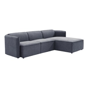 pak-074-000053 KΑΝΑΠΕΣ ΑΝΑΣΤΡΕΨΙΜΟΣ ΓΩΝΙΑΚΟΣ SOOFA PAKOWORLD ΥΦΑΣΜΑ ΣΕ ΓΚΡΙ ΑΠΟΧΡΩΣΗ 270X163X74ΕΚ