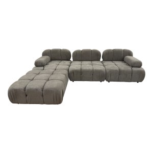 pak-074-000055-1 KΑΝΑΠΕΣ ΤΡΙΘΕΣΙΟΣ ΜΕ ΣΚΑΜΠΟ HYPNOTIC I PAKOWORLD ΥΦΑΣΜΑ ΜΕ ΜΑΞΙΛΑΡΙΑ ΣΕ ΓΚΡΙ-ΜΠΕΖ ΑΠΟΧΡΩΣΗ 294X98X76ΕΚ
