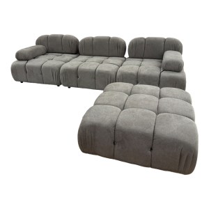 pak-074-000055-2 KΑΝΑΠΕΣ ΤΡΙΘΕΣΙΟΣ ΜΕ ΣΚΑΜΠΟ HYPNOTIC I PAKOWORLD ΥΦΑΣΜΑ ΜΕ ΜΑΞΙΛΑΡΙΑ ΣΕ ΓΚΡΙ-ΜΠΕΖ ΑΠΟΧΡΩΣΗ 294X98X76ΕΚ