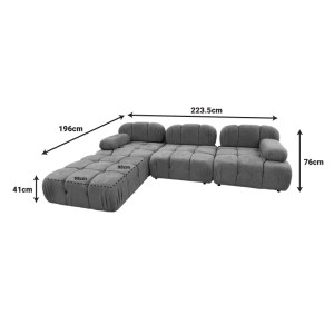 pak-074-000055-4 KΑΝΑΠΕΣ ΤΡΙΘΕΣΙΟΣ ΜΕ ΣΚΑΜΠΟ HYPNOTIC I PAKOWORLD ΥΦΑΣΜΑ ΜΕ ΜΑΞΙΛΑΡΙΑ ΣΕ ΓΚΡΙ-ΜΠΕΖ ΑΠΟΧΡΩΣΗ 294X98X76ΕΚ