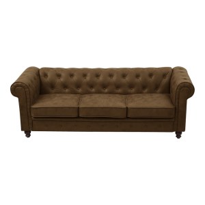 pak-074-000057-2 KΑΝΑΠΕΣ ΤΡΙΘΕΣΙΟΣ INCREDIBLE PAKOWORLD ΤΥΠΟΥ CHESTERFIELD ΥΦΑΣΜΑ ΣΕ ΑΝΤΙΚΕ ΚΑΦΕ ΑΠΟΧΡΩΣΗ 203X84X67ΕΚ