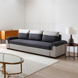 pak-074-000059-1 KΑΝΑΠΕΣ-ΚΡΕΒΑΤΙ ΤΡΙΘΕΣΙΟΣ GABY PAKOWORLD ΥΦΑΣΜΑ ΜΕ ΑΠΟΘΗΚΕΥΤΙΚΟ ΧΩΡΟ ΣΕ ΑΝΘΡΑΚΙ-ΓΚΡΙ ΑΠΟΧΡΩΣΗ 260X88X88ΕΚ