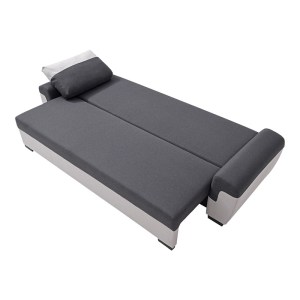 pak-074-000059-4 KΑΝΑΠΕΣ-ΚΡΕΒΑΤΙ ΤΡΙΘΕΣΙΟΣ GABY PAKOWORLD ΥΦΑΣΜΑ ΜΕ ΑΠΟΘΗΚΕΥΤΙΚΟ ΧΩΡΟ ΣΕ ΑΝΘΡΑΚΙ-ΓΚΡΙ ΑΠΟΧΡΩΣΗ 260X88X88ΕΚ