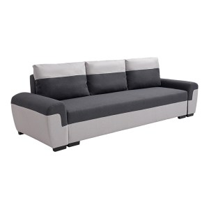 pak-074-000059 KΑΝΑΠΕΣ-ΚΡΕΒΑΤΙ ΤΡΙΘΕΣΙΟΣ GABY PAKOWORLD ΥΦΑΣΜΑ ΜΕ ΑΠΟΘΗΚΕΥΤΙΚΟ ΧΩΡΟ ΣΕ ΑΝΘΡΑΚΙ-ΓΚΡΙ ΑΠΟΧΡΩΣΗ 260X88X88ΕΚ