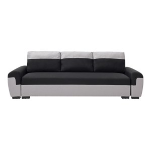 pak-074-000060-2 KΑΝΑΠΕΣ-ΚΡΕΒΑΤΙ ΤΡΙΘΕΣΙΟΣ GABY PAKOWORLD ΥΦΑΣΜΑ ΜΕ ΑΠΟΘΗΚΕΥΤΙΚΟ ΧΩΡΟ ΣΕ ΜΑΥΡΟ-ΓΚΡΙ ΑΠΟΧΡΩΣΗ 260X88X88ΕΚ