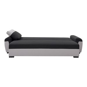 pak-074-000060-3 KΑΝΑΠΕΣ-ΚΡΕΒΑΤΙ ΤΡΙΘΕΣΙΟΣ GABY PAKOWORLD ΥΦΑΣΜΑ ΜΕ ΑΠΟΘΗΚΕΥΤΙΚΟ ΧΩΡΟ ΣΕ ΜΑΥΡΟ-ΓΚΡΙ ΑΠΟΧΡΩΣΗ 260X88X88ΕΚ