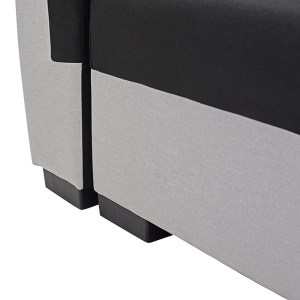 pak-074-000060-6 KΑΝΑΠΕΣ-ΚΡΕΒΑΤΙ ΤΡΙΘΕΣΙΟΣ GABY PAKOWORLD ΥΦΑΣΜΑ ΜΕ ΑΠΟΘΗΚΕΥΤΙΚΟ ΧΩΡΟ ΣΕ ΜΑΥΡΟ-ΓΚΡΙ ΑΠΟΧΡΩΣΗ 260X88X88ΕΚ