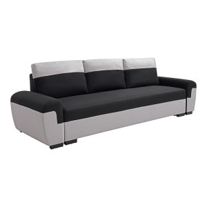 pak-074-000060 KΑΝΑΠΕΣ-ΚΡΕΒΑΤΙ ΤΡΙΘΕΣΙΟΣ GABY PAKOWORLD ΥΦΑΣΜΑ ΜΕ ΑΠΟΘΗΚΕΥΤΙΚΟ ΧΩΡΟ ΣΕ ΜΑΥΡΟ-ΓΚΡΙ ΑΠΟΧΡΩΣΗ 260X88X88ΕΚ