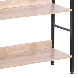 pak-085-000022-3 ΒΙΒΛΙΟΘΗΚΗ ELBO PAKOWORLD ΦΥΣΙΚΟ-ΜΑΥΡΟ ΜΕΤΑΛΛΟ 60X28X160ΕΚ