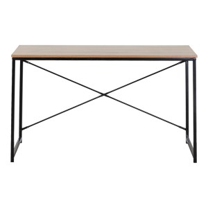 pak-085-000024-2 ΓΡΑΦΕΙΟ ΕΡΓΑΣΙΑΣ BAILON PAKOWORLD ΣΕ OAK ΑΠΟΧΡΩΣΗ ΜΕ ΜΑΥΡΟ ΜΕΤΑΛΛΟ 120X60X70ΕΚ