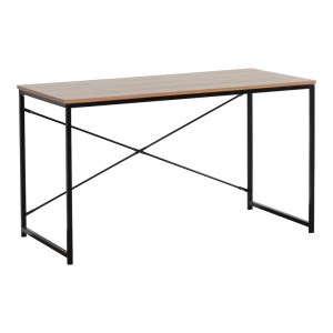 pak-085-000024 ΓΡΑΦΕΙΟ ΕΡΓΑΣΙΑΣ BAILON PAKOWORLD ΣΕ OAK ΑΠΟΧΡΩΣΗ ΜΕ ΜΑΥΡΟ ΜΕΤΑΛΛΟ 120X60X70ΕΚ