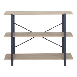 pak-085-000028-2 ΕΠΙΔΑΠΕΔΙΑ ΡΑΦΙΕΡΑ NEBRANZO PAKOWORLD ΣΕ OAK ΑΠΟΧΡΩΣΗ ΜΕ ΜΑΥΡΟ ΜΕΤΑΛΛΟ 106X35X80ΕΚ