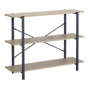 pak-085-000028 ΕΠΙΔΑΠΕΔΙΑ ΡΑΦΙΕΡΑ NEBRANZO PAKOWORLD ΣΕ OAK ΑΠΟΧΡΩΣΗ ΜΕ ΜΑΥΡΟ ΜΕΤΑΛΛΟ 106X35X80ΕΚ
