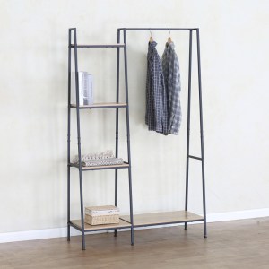 pak-085-000030-1 ΕΠΙΠΛΟ ΕΙΣΟΔΟΥ-ΡΑΦΙΕΡΑ HEREVY PAKOWORLD ΣΕ OAK ΑΠΟΧΡΩΣΗ ΜΕ ΜΑΥΡΟ ΜΕΤΑΛΛΟ 101X35X160ΕΚ