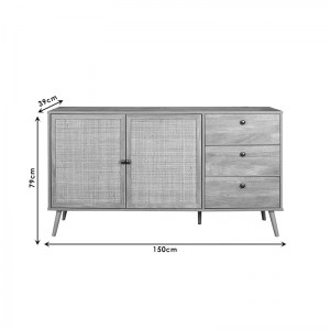 pak-086-000004-1 ΜΠΟΥΦΕΣ OSLO PAKOWORLD SONOMA 150X39X79ΕΚ