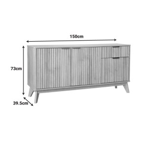 pak-086-000020-6 ΜΠΟΥΦΕΣ HAMEA PAKOWORLD MDF ΣΕ ΦΥΣΙΚΗ ΑΠΟΧΡΩΣΗ 150X39,5X73ΕΚ