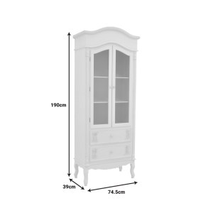 pak-087-000007-5 ΒΙΤΡΙΝΑ PAZLEN INART MDF ΣΕ ΛΕΥΚΗ ΑΝΤΙΚΕ ΑΠΟΧΡΩΣΗ 74.5X39X190ΕΚ