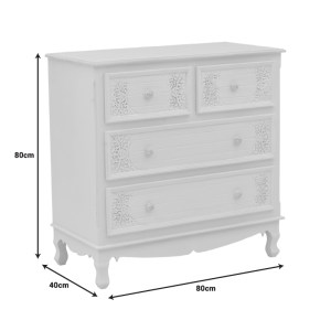 pak-087-000008-5 ΣΥΡΤΑΡΙΕΡΑ PAZLEN INART MDF ΣΕ ΛΕΥΚΗ ΑΝΤΙΚΕ ΑΠΟΧΡΩΣΗ 80X40X80ΕΚ