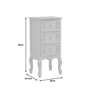 pak-087-000009-5 ΣΥΡΤΑΡΙΕΡΑ PAZLEN INART MDF ΣΕ ΛΕΥΚΗ ΑΝΤΙΚΕ ΑΠΟΧΡΩΣΗ 40X34.5X82ΕΚ