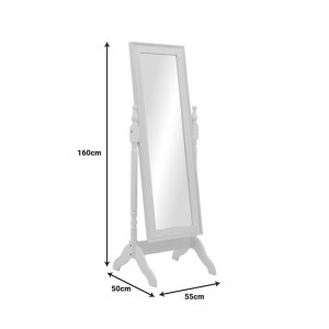 pak-087-000012-4 ΚΑΘΡΕΠΤΗΣ MALONE INART MDF ΣΕ ΛΕΥΚΗ ΑΝΤΙΚΕ ΑΠΟΧΡΩΣΗ 55X50X160ΕΚ