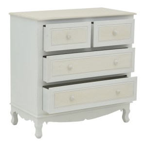 pak-087-000013-2 ΣΥΡΤΑΡΙΕΡΑ JOLIENE INART MDF ΣΕ ΛΕΥΚΗ ΑΝΤΙΚΕ-ΦΥΣΙΚΗ ΑΠΟΧΡΩΣΗ 80X40X80ΕΚ