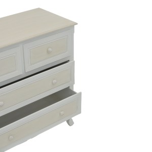 pak-087-000013-5 ΣΥΡΤΑΡΙΕΡΑ JOLIENE INART MDF ΣΕ ΛΕΥΚΗ ΑΝΤΙΚΕ-ΦΥΣΙΚΗ ΑΠΟΧΡΩΣΗ 80X40X80ΕΚ