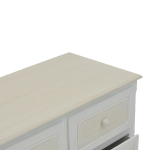 pak-087-000013-6 ΣΥΡΤΑΡΙΕΡΑ JOLIENE INART MDF ΣΕ ΛΕΥΚΗ ΑΝΤΙΚΕ-ΦΥΣΙΚΗ ΑΠΟΧΡΩΣΗ 80X40X80ΕΚ