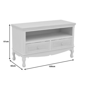 pak-087-000014-7 ΕΠΙΠΛΟ ΤΗΛΕΟΡΑΣΗΣ JOLIENE INART MDF ΣΕ ΛΕΥΚΗ ΑΝΤΙΚΕ-ΦΥΣΙΚΗ ΑΠΟΧΡΩΣΗ 100X42X61ΕΚ