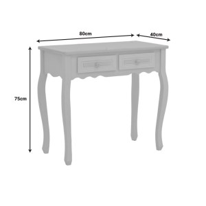 pak-087-000015-6 ΚΟΝΣΟΛΑ JOLIENE INART MDF ΣΕ ΛΕΥΚΗ ΑΝΤΙΚΕ-ΦΥΣΙΚΗ ΑΠΟΧΡΩΣΗ 80X40X75ΕΚ