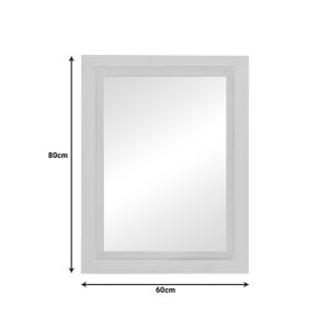 pak-087-000016-1 ΚΑΘΡΕΠΤΗΣ JOLIENE INART MDF ΣΕ ΛΕΥΚΗ ΑΝΤΙΚΕ-ΦΥΣΙΚΗ ΑΠΟΧΡΩΣΗ 60X80X2.1ΕΚ