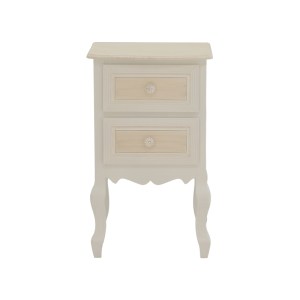 pak-087-000017-1 ΣΥΡΤΑΡΙΕΡΑ JOLIENE INART MDF ΣΕ ΛΕΥΚΗ ΑΝΤΙΚΕ-ΦΥΣΙΚΗ ΑΠΟΧΡΩΣΗ 40X34.5X64.5ΕΚ