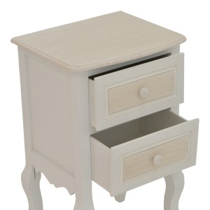 pak-087-000017-4 ΣΥΡΤΑΡΙΕΡΑ JOLIENE INART MDF ΣΕ ΛΕΥΚΗ ΑΝΤΙΚΕ-ΦΥΣΙΚΗ ΑΠΟΧΡΩΣΗ 40X34.5X64.5ΕΚ