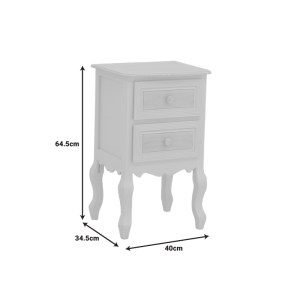 pak-087-000017-5 ΣΥΡΤΑΡΙΕΡΑ JOLIENE INART MDF ΣΕ ΛΕΥΚΗ ΑΝΤΙΚΕ-ΦΥΣΙΚΗ ΑΠΟΧΡΩΣΗ 40X34.5X64.5ΕΚ