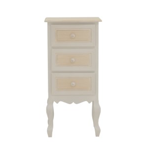 pak-087-000018-1 ΣΥΡΤΑΡΙΕΡΑ JOLIENE INART MDF ΣΕ ΛΕΥΚΗ ΑΝΤΙΚΕ-ΦΥΣΙΚΗ ΑΠΟΧΡΩΣΗ 40X34.5X82ΕΚ