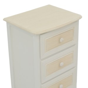 pak-087-000018-4 ΣΥΡΤΑΡΙΕΡΑ JOLIENE INART MDF ΣΕ ΛΕΥΚΗ ΑΝΤΙΚΕ-ΦΥΣΙΚΗ ΑΠΟΧΡΩΣΗ 40X34.5X82ΕΚ