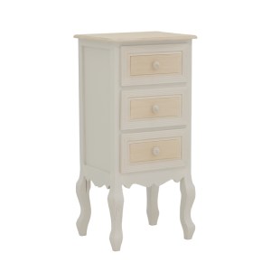 pak-087-000018 ΣΥΡΤΑΡΙΕΡΑ JOLIENE INART MDF ΣΕ ΛΕΥΚΗ ΑΝΤΙΚΕ-ΦΥΣΙΚΗ ΑΠΟΧΡΩΣΗ 40X34.5X82ΕΚ