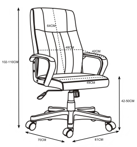 pak-090-000012-9.png ΚΑΡΕΚΛΑ ΓΡΑΦΕΙΟΥ ΔΙΕΥΘΥΝΤΗ ROBY PAKOWORLD ΜΕ PU ΧΡΩΜΑ ΜΑΥΡΟ
