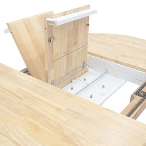 pak-091-000004-7 TΡΑΠΕΖΙ LARS PAKOWORLD ΕΠΕΚΤΕΙΝΟΜΕΝΟ ΞΥΛΟ-MDF ΛΕΥΚΟ-ΦΥΣΙΚΟ Φ100(+38)X100X75ΕΚ